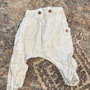 Zara baby 9-12 months Striped Harem Pants with Button Detail